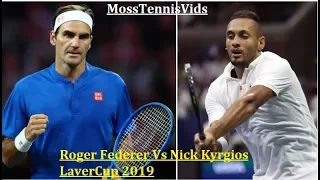 04 - Roger Federer VS Nick Kyrgios • Laver Cup 2019  Highlights