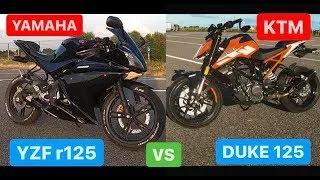 YAMHA YZF R125 vs KTM DUKE 125 0-100KM/H