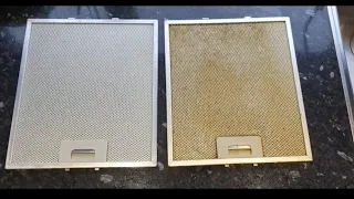 How to clean greasy kitchen chimney filters in 5 mins.