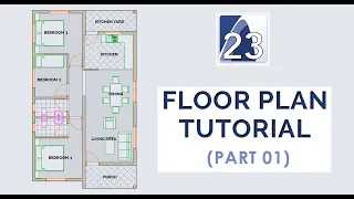 ArchiCAD 23 - Floor Plan Tutorial (Part 01)