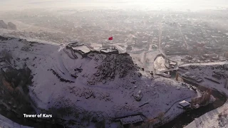 Kars, 4K short drone footage of Winter's Tale.  Turkish version of the Winterfell of Game of Thrones