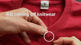 How to mend collars on knitwear, sweaters and cardigans