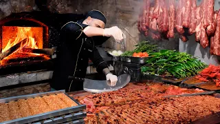 Don't watch when hungry! Extreme Turkish Street Food! Best Kebap istanbul