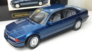 1:18 BMW 740i (blue, 7 series e38) - Limited edition, 1 of 1000 pcs. - KK-Scale [Unboxing]