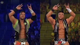 WWE 2K24 LA Knight vs WWE 2K23 Mod || Entrance & Model Comparison