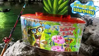 BBQ LIGHTER Fishing ROD Catches Exotic PET Fish for SPONGEBOB AQUARIUM!!!