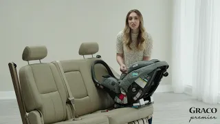 How to Install your Graco Premier 4Ever DLX Extend2Fit Car Seat rear-facing using the seat belt