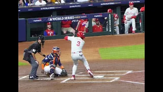 Bryce Harper at bat...World Series Game 2...Phillies vs. Astros...10/29/22