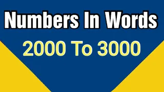 Number name 2000 to 3000 | 2000 to 3000 number and number name