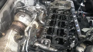 Fixing strange knocking noise in a Mercedes E Class 2016 654 engine