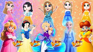 All Princess Peach 🍑 Vs Snow White Vs Rosalina 🌹 Vs Frozen Of Elsa Vs Daisy 🌼 Vs Angela 😍/ Level 120