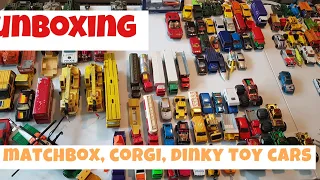 Unboxing Matchbox, majorette. Corgi and dinky toy cars .