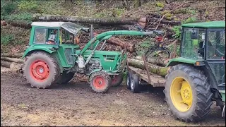 Deutz 5506 beim Holz Laden