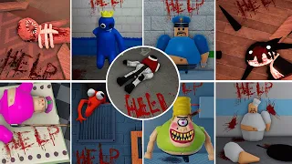 All Roblox needs help | Rainbow Friends VS Doors vs Barry Prison (ROBLOX)