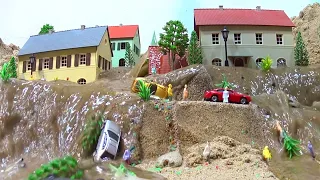 Dam Breach Movie -  Tsunami And Total Flood In Mini Town