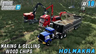 New trailers & sale point for wood chips | Holmakra Forestry | Farming simulator 22 | Timelapse #10