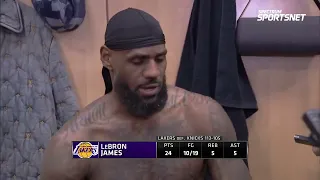 LeBron James Talks WIN vs Knicks, Postgame Interview 🎤