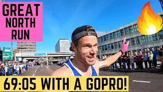 HALF MARATHON - 69:05 WITH A GO PRO - GREAT NORTH RUN 2019!