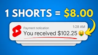 Earn $8 PER YouTube SHORTS Watched - Make Money Online