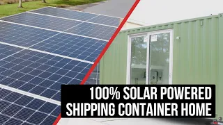 100% Solar Powered Shipping Container Home Tour | Building a 20ft Shipping Container Home