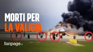 Incidente aereo Mosca: passeggeri in fuga dalle fiamme con il bagaglio "rallentano l'evacuazione"