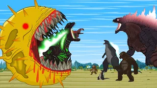 Evolution of Zombies Balls VIRUS vs Shin Godzilla: Who is stronger? | Godzilla & KONG Funny Cartoon