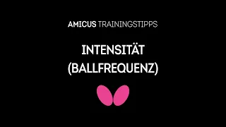 AMICUS Trainingstipps | Intensität Ballfrequenz