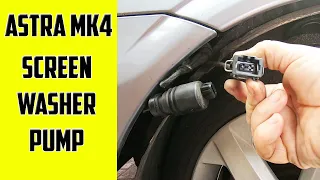 Vauxhall Opel Astra G Mk4 Windscreen Washer Motor Problem - SOLVED