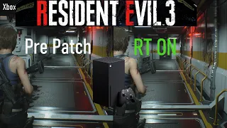 Resident Evil 3 Raytracing Patch Comparison to Pre Patch Xbox Series X 4K