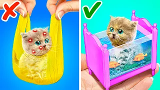 Help! 🙀 Is It Tiny Fish Tank For My Kitten? *Secret Pet's Room With Aquarium*