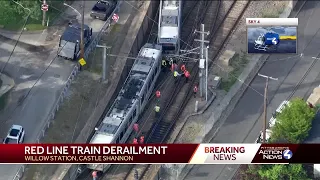 Red Line train derailment at Willow Station in Castle Shannon