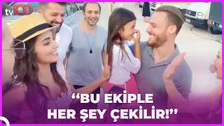 Sen Çal Kapımı dizi ekibinin duygusal anları... Hande Erçel ve Kerem Bürsin veda ediyor