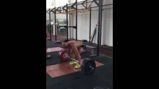 Athens Lions Box Crossfit 2 clean pull+1 power clean135kg second  fail attempt