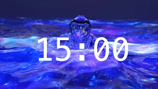 15 Minute Countdown Timer with Alarm | Diamond Astronaut in Space. Relaxing Music | Classroom Timers