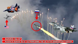 Horrible! Russian Sukhoi Su-57 Destroys US Fifth Generation Fighter Aircraft, Makes America Angry