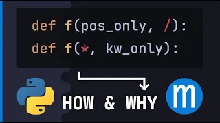 Positional-only and keyword-only arguments in Python