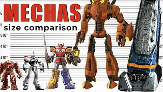 MECHAS (piloted robots) Size Comparison | Biggest Piloted  Robots | Satisfying Video