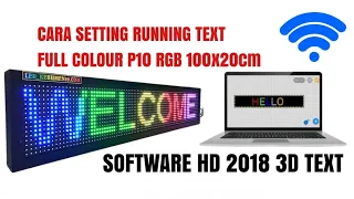Cara setting Running text mengunakan HD2018