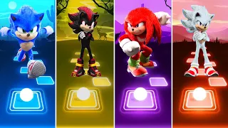 Sonic The Hedgehog 2 🆚 Shadow The Hedgehog 🆚 Knuckles Echidna 🆚 Silver The Hedgehog || Tiles Hop 🎯🎶