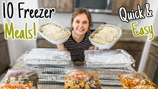 10 Easy Freezer Meals Prep! | OVEN BAKED & SLOW COOKER | Julia Pacheco