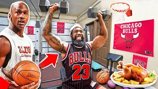 Eating The  Michael Jordan Diet & Basketball Workout For 24 Hours!