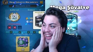 BENİMSİN!! 8 MAÇ ÜST ÜSTE KAZANIP 12 YAPTIM - MEGA ŞOVALYE MÜCADELESİ Clash Royale