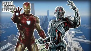 GTA 5 - Iron Man MK 85 VS Ultron Realistic Graphic Gameplay