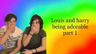 Louis and Harry being adorable for 3 minutes gay💙💚