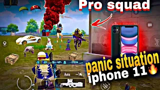 iphone 11 pubg test 2024🔥1vs4 in Panic Situation with pro squad😱Pubg mobile