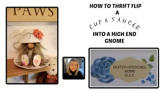 How To Thrift Flip a Cup and Saucer into a Gnome,    Quick and Easy!