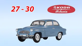 ŠKODA Octavia 1:8 De Agostini, číslo 27–28–29–30, montáž zadního kola, příčníku a krytu