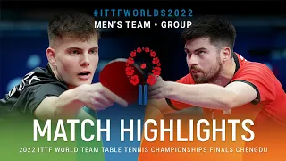 Highlights | Samuel Kulczycki (POL) vs David Mcbeath (ENG) | MT Grps | #ITTFWorlds2022