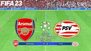 FIFA 23 | Arsenal vs PSV - UCL UEFA Champions League - PS5 Gameplay