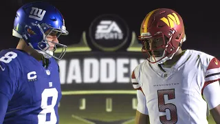 Madden NFL 24 - Washington Commanders Vs New York Giants Simulation PS5 (Updated Rosters)